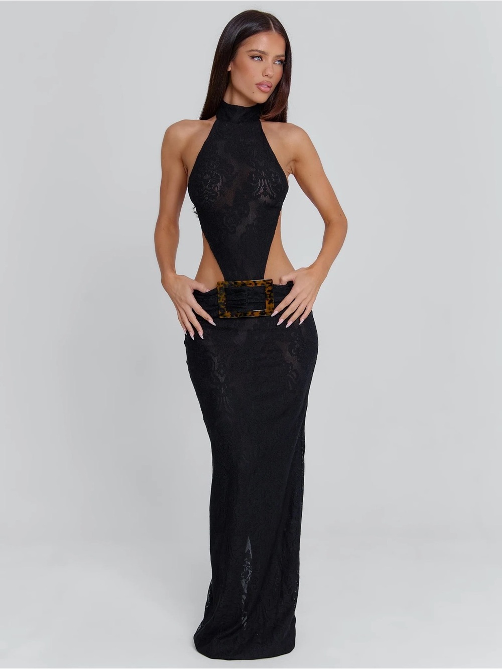 NWT Outcast Albinae Maxi Dress Black